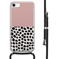 iPhone 8/7 hoesje met koord - Pink dots - thumbnail