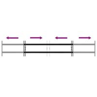 Raam Rooster Zwart 176 x 30 cm Gepoedercoat staal - thumbnail