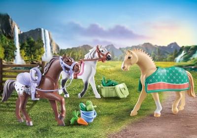 PLAYMOBIL World Of Horses 3 paarden met accessoires 71356