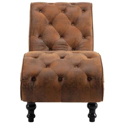 Chaise longue kunstsude bruin Chaise longue kunstsude bruin