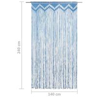Gordijn macram 140x240 cm katoen blauw - thumbnail