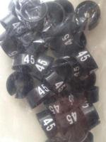 MB zwart/wit 45 voor op kledinghanger - thumbnail