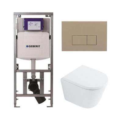 QeramiQ Dely Toiletset - 36.3x51.7cm - diepspoel - rimless - Geberit UP320 inbouwreservoir - met Burda frame - softclose toilet zitting 35 mm - bedieningsplaat taupe - rechthoekige knoppen - wit glans SW1026255 / SW1159505/0701131/SW1102379 QeramiQ Dely Toiletset - 36.3x51.7cm - diepspoel - rimless - Geberit UP320 inbouwreservoir - met Burda frame - softclose toilet zitting 35 mm - bedieningsplaat taupe - rechthoekige knoppen - wit glans SW1026255 / SW1159505/0701131/SW1102379