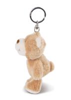 Nici sleutelhanger Classic beer junior 10 cm pluche bruin/wit - thumbnail