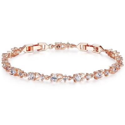 Vrouwen schijnt kubieke Zircon kristallen sieraden Bracelet(gold)