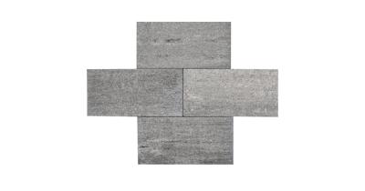 Minimaal 75! Strato 25x50x6 cm Brugge grijs/zwart bestrating tegel Gardenlux - Gardenlux