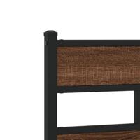 Bedframe zonder matras metaal bruin eikenkleurig 140x200 cm - thumbnail