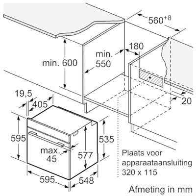 Bosch HBG633NS1 oven Elektrische oven 71 l Roestvrijstaal A+ Bosch HBG633NS1 oven Elektrische oven 71 l Roestvrijstaal A+