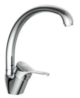 ATTICA ééngreepsmengkraan keuken met ronde uitloop, chroom kraan met ronde uitloop en draaibereik 360° keramische schijven geluidsarme, verwisselbare 40 mm-cartouche flexibele metalen aansluit - thumbnail