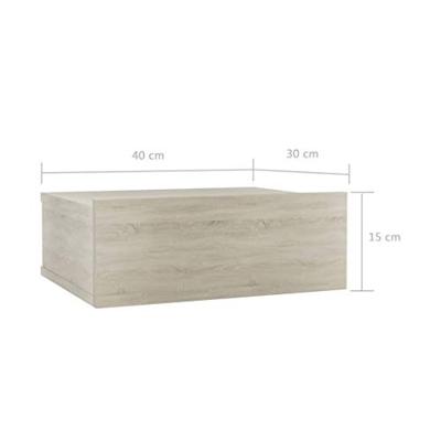 VidaXL Nachtkastjes 2 st 40x30x15 cm bewerkt hout sonoma eikenkleurig