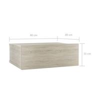 VidaXL Nachtkastjes 2 st 40x30x15 cm bewerkt hout sonoma eikenkleurig - thumbnail