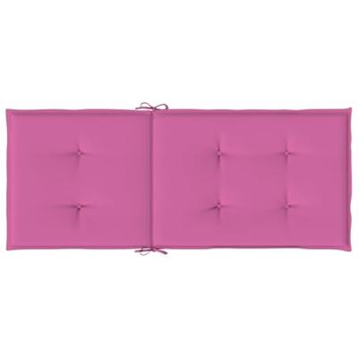 VidaXL Stoelkussens 4 st hoge rug stof roze