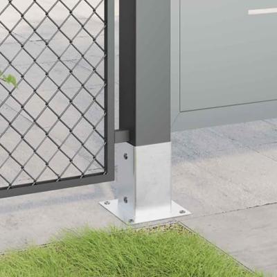 VidaXL Spokkels vierkant 4 st gegalvaniseerd staal zilverkleurig VidaXL Spokkels vierkant 4 st gegalvaniseerd staal zilverkleurig