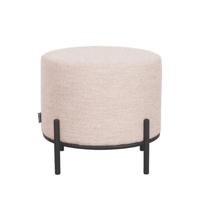 LABEL51 Hocker 'Troy' Bouclé, 46cm, kleur Naturel - thumbnail