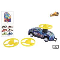 Roadstarblasters Stoot en Spin Stuntauto Die-cast met Pull Back Functie. - thumbnail