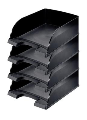 Brievenbak Leitz Plus Jumbo A4 zwart | 4 stuks