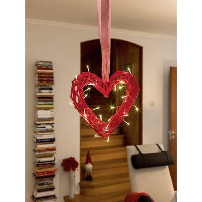 Konstsmide 6217-550 Houten figuur Hart Warmwit LED Rood Konstsmide 6217-550 Houten figuur Hart Warmwit LED Rood