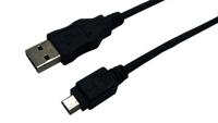 LogiLink CU0015 USB-kabel USB 2.0 USB-A stekker, USB-mini-B stekker 3.00 m Zwart - thumbnail