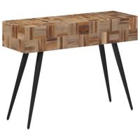 Wandtafel 110x34x80 cm massief gerecycled teakhout - thumbnail