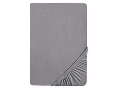 Biberna Jersey hoeslaken (Zilvergrijs, 140-160 x 200 cm)