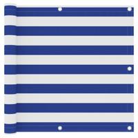 VidaXL Balkonscherm 90x600 cm oxford stof wit en blauw - thumbnail