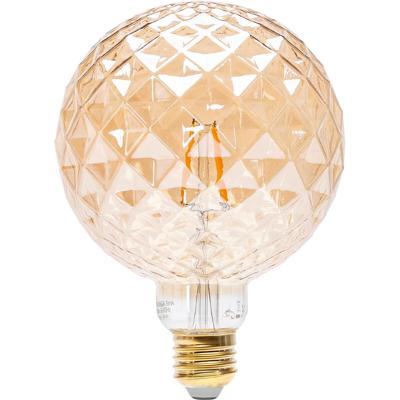 LED Lamp E27 Fitting 4W - Warm Wit 1800K Amberkleurig - Aigi Glow Pineapple