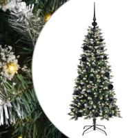 Kunstkerstboom met 150 LED Groen 120 cm PVC en Plastic en Staal - thumbnail
