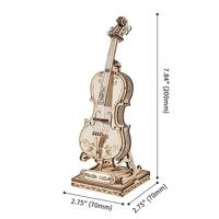 Robotime 3D Houten Puzzel Muziekinstrument Cello - thumbnail