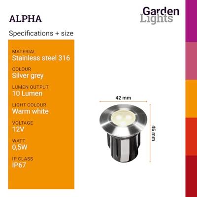 GardenLights InbouwspotAlpha 12V led - 4048601