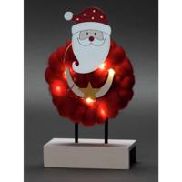 Konstsmide 3267-550 LED-silhouet Kerstman Warmwit LED Rood Timer - thumbnail
