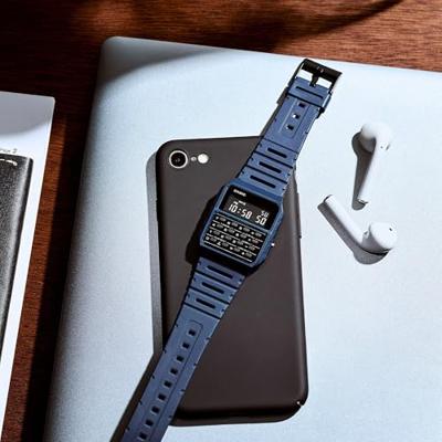 Horloge Uniseks Casio CALCULATOR Blauw Zwart (Ø 35 mm)