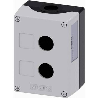 Siemens 3SU1802-0AA00-0AB1 3SU18020AA000AB1 Lege behuizing 2 inbouwplaatsen (l x b x h) 114 x 85 x 64 mm Zonder markering Grijs 1 stuk(s)