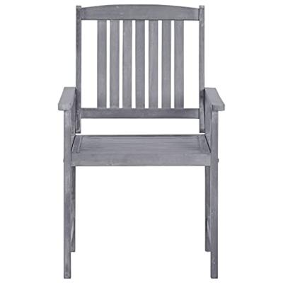 Tuinstoelen 4 st massief acaciahout grijs