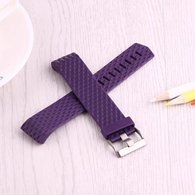 Fitbit Charge 2 siliconen bandje - Maat: Large - Paars