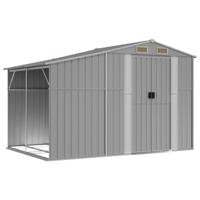 Tuinschuur 277x192,5x179 cm gegalvaniseerd staal grijs - thumbnail