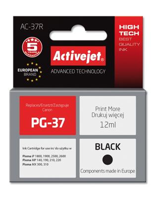 Activejet AC-37R inkt (vervanging voor Canon PG-37; Premium; 12 ml; zwart)