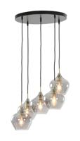 Light & Living Hanglamp 'Rakel' 5-Lamps, antiek brons+smoke - thumbnail