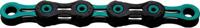 KMC ketting dlc11 black/celeste 118s waxed - thumbnail
