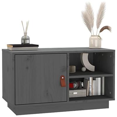 Tv-meubel 70x34x40 cm massief grenenhout grijs