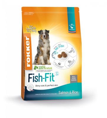 Fokker Fish-Fit zalm en rijst hondenvoer 13 kg