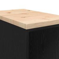 VidaXL Garagekasten 2 st spaanplaat zwart - thumbnail