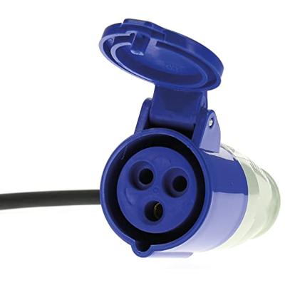 Vrouwelijke adapter CEE 17 - Schuko-mannetje met snoer - 200 V - 16 A