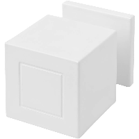 Formani Jan des Bouvrie Square JB200V voordeurknop vast op rozet - wit - thumbnail