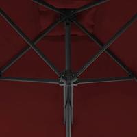 Parasol met stalen paal 300x230 cm bordeauxrood - thumbnail