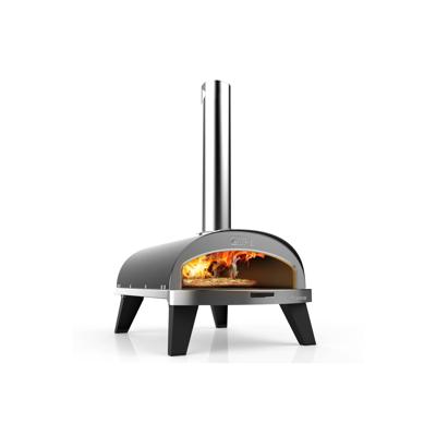 ZiiPa Pizza Oven Piana - Houtgestookt - met Thermometer - Antraciet - voor ø 30 cm pizza&apos;s - Roterende pizzasteen