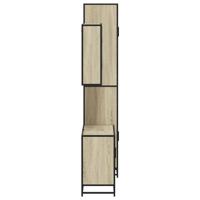 3-delige Badkamermeubelset bewerkt hout sonoma eikenkleurig - thumbnail