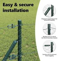 VidaXL Afrasteringspaal grijs 50 x 0,6 m (50 mm gaas) staal en pvc - thumbnail