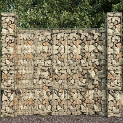 Schanskorven 3 st 25x25x197 cm gegalvaniseerd staal Schanskorven 3 st 25x25x197 cm gegalvaniseerd staal