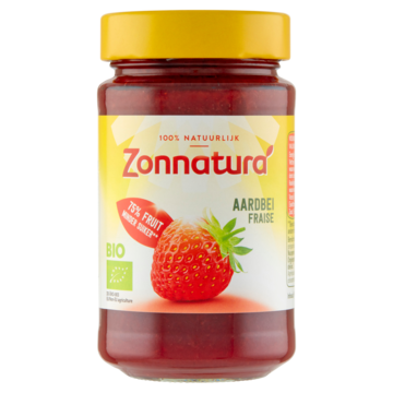 Zonnatura Fruitspread aardbei 75% bio 250 Gram