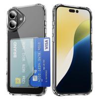 Lunso iPhone 17 TPU Backcover hoesje met kaarthouder - Transparant - thumbnail